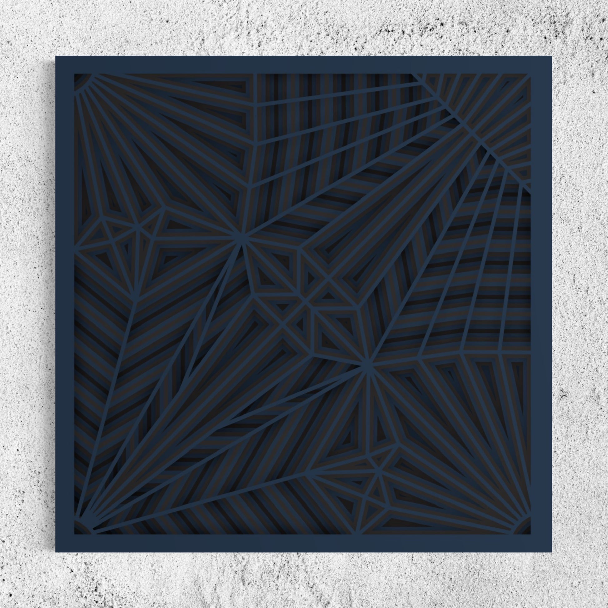 Optrix Wood Wall Art | Color Denim And Charcoal