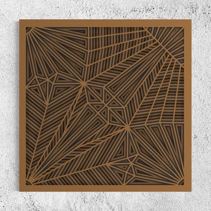 Optrix Wood Wall Art | Color Dull Brown And Charcoal