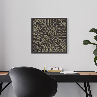 Optrix Wood Wall Art | Color Charcoal And Donkey Brown