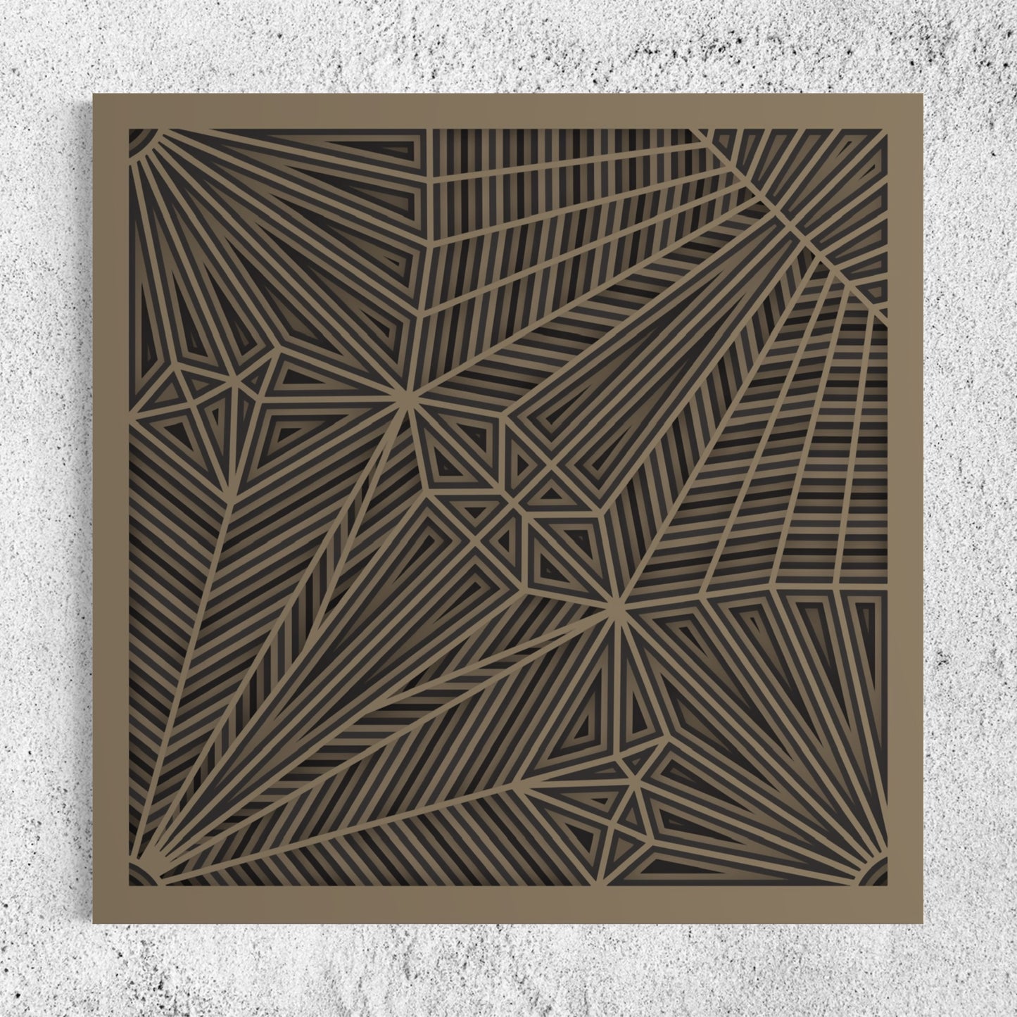 Optrix Wood Wall Art | Color Browish Grey And Charcoal