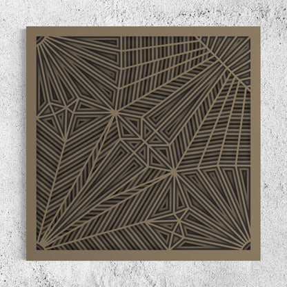 Optrix Wood Wall Art | Color Browish Grey And Charcoal